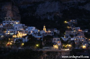 Evening in Positano, Santorini