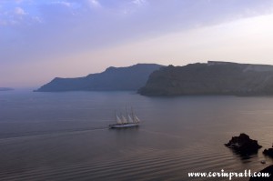 Ship, Oia Sunset, Santorini