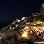 Restaurant at night, Oia, Santorini