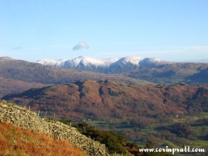 View from Lingmoor Fell, Lake District, mountains