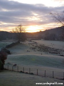 Frosty sunrise in Elterwater, Lake District