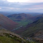 Great Langdale Valley from Rossett Pike, Lake District, mountains