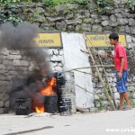 Man and fire, Sikkim, India