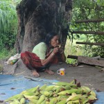 Old lady smoking, Sikkim