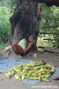 Old lady smoking, Sikkim