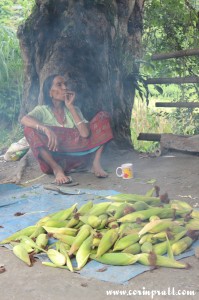 Old lady smoking, Sikkim