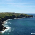 Wreck of RMS Mülheim and coastline, Land's End, Cornwall