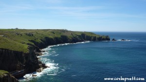 Wreck of RMS Mülheim and coastline, Land's End, Cornwall