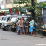 Porters and taxis, Singtam, Sikkim, India