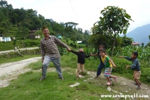 Children playing, Tashiding, Sikkim, India