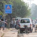 Roadside stall, New Delhi, road