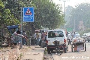 Roadside stall, New Delhi, road